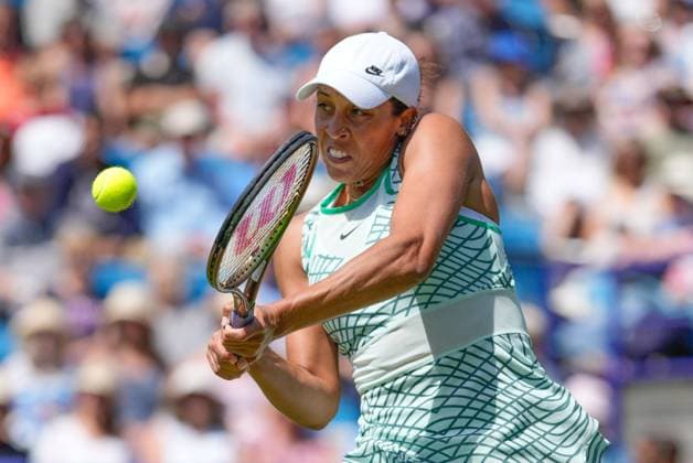 Mandatory Credit: Photo by Dave Shopland Shutterstock (13984801y) USA s Madison Keys in Semi final Action Rothesay International Eastbourne, Tennis, Day Five, Devonshire Park, Eastbourne, UK - 30 Jun 2023 Rothesay International Eastbourne, Tennis, Day Five, Devonshire Park, Eastbourne, UK - 30 Jun 2023 Copyright: xDavexShopland Shutterstockx 13984801y