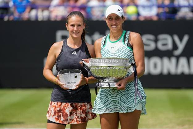 Mandatory Credit: Photo by Dave Shopland Shutterstock (13984806z) Winner USA s Madison Keys (right) with Runner Up Russia s Daria Kasatkina Rothesay International Eastbourne, Tennis, Day Six, Devonshire Park, Eastbourne, UK - 01 Jul 2023 Rothesay International Eastbourne, Tennis, Day Six, Devonshire Park, Eastbourne, UK - 01 Jul 2023 Copyright: xDavexShopland Shutterstockx 13984806z