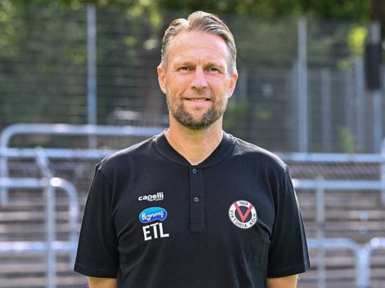 Alexander Bade Viktoria Koeln, goalkeeper coach Viktoria Koeln, football, 3 Liga, portraettermin 2023 24, 12 07 2023 DFB DFL Regulations prohibit any use of Photographs as image sequences and or quasi video X, Viktoria Koeln, football, 3 Liga, portraettermin 2023 2024, 12 07 2023 Köln Copyright: xEibner-Pressefoto ThomasxHaeslerx EP_EER