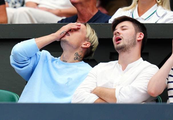 Mandatory Credit: Photo by Javier Garcia Shutterstock (14006845aq) Ukrainian footballer Mykhailo Mudryk supporting Elina Svitolina during her semi final match Wimbledon Tennis Championships, Day 11, The All England Lawn Tennis and Croquet Club, London, UK - 13 Jul 2023 EDITORIAL USE ONLY No use with unauthorised audio, video, data, fixture lists (outside the EU), club league logos or live services. Online in-match use limited to 45 images (+15 in extra time). No use to emulate moving images. No use in betting, games or single club league player publications services. Wimbledon Tennis Championships, Day 11, The All England Lawn Tennis and Croquet Club, London, UK - 13 Jul 2023 EDITORIAL USE ONLY No use with unauthorised audio, video, data, fixture lists (outside the EU), club league logos or live services. Online in-match use limited to 45 images (+15 in extra time). No use to emulate moving images. No use in betting, games or Copyright: xJavierxGarcia Shutterstockx 14006845aq