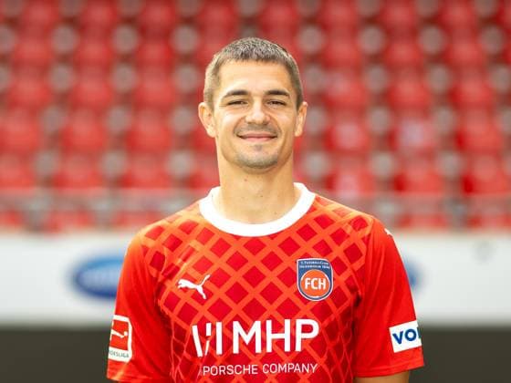 Nikola Dovedan FC Heidenheim, 20 , GER, FC Heidenheim 1846, Football, 1 Bundesliga, Portraettermin, Spielzeit 2023 2024, 23 07 2023, DFB DFL regulations prohibit any use of photographs as image sequences and or quasi video , GER, FC Heidenheim 1846, Football, 1 Bundesliga, Portraettermin, Spielzeit 2023 2024, 23 07 2023 Heidenheim Copyright: xEibner-Pressefoto SaschaxWaltherx EP_EER