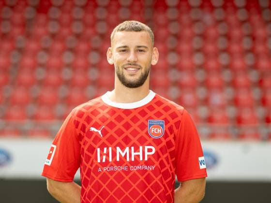 Melvin Ramusovic FC Heidenheim, 28 , GER, FC Heidenheim 1846, Football, 1 Bundesliga, Portraettermin, Spielzeit 2023 2024, 23 07 2023, DFB DFL regulations prohibit any use of photographs as image sequences and or quasi video , GER, FC Heidenheim 1846, Football, 1 Bundesliga, Portraettermin, Spielzeit 2023 2024, 23 07 2023 Heidenheim Copyright: xEibner-Pressefoto SaschaxWaltherx EP_EER
