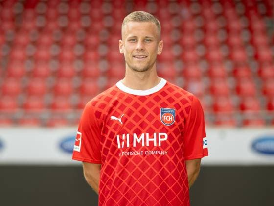 Adrian Beck FC Heidenheim, 21 , GER, FC Heidenheim 1846, Football, 1 Bundesliga, Portraettermin, Spielzeit 2023 2024, 23 07 2023, DFB DFL regulations prohibit any use of photographs as image sequences and or quasi video , GER, FC Heidenheim 1846, Football, 1 Bundesliga, Portraettermin, Spielzeit 2023 2024, 23 07 2023 Heidenheim Copyright: xEibner-Pressefoto SaschaxWaltherx EP_EER