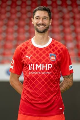 Tim Kleindienst FC Heidenheim, 10 , GER, FC Heidenheim 1846, Football, 1 Bundesliga, Portraettermin, Spielzeit 2023 2024, 23 07 2023, DFB DFL regulations prohibit any use of photographs as image sequences and or quasi video , GER, FC Heidenheim 1846, Football, 1 Bundesliga, Portraettermin, Spielzeit 2023 2024, 23 07 2023 Heidenheim Copyright: xEibner-Pressefoto SaschaxWaltherx EP_EER