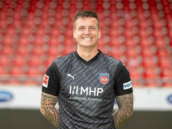 Kevin Mueller FC Heidenheim, 01 , GER, FC Heidenheim 1846, Football, 1 Bundesliga, Portraettermin, Spielzeit 2023 2024, 23 07 2023, DFB DFL regulations prohibit any use of photographs as image sequences and or quasi video , GER, FC Heidenheim 1846, Football, 1 Bundesliga, Portraettermin, Spielzeit 2023 2024, 23 07 2023 Heidenheim Copyright: xEibner-Pressefoto SaschaxWaltherx EP_EER
