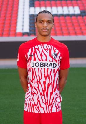 Kiliann Sildillia SC Freiburg, 25 1 Bundesliga, SC Freiburg, Portraettermin 2023 2024, 10 08 2023, DFL REGULATES PROHIBIT ANY USE OF PHOTOGRAPHS AS IMAGE SEQUENCES AND OR QUASI VIDEO GER, Football, Men, 1 Bundesliga, Season 2023 2024, SC Freiburg, Portraettermin 2023 2024, 10 08 2023, Freiburg im Breisgau. Copyright: xEibner-Pressefoto SilasxSchuellex EP_EER