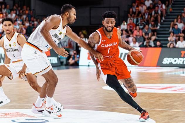 Johannes Thiemann Germany, 32 , Nickeil Alexander Walker Canada, 01 Germany vs Canada, Basketball, DBB Supercup, Final, 13 08 2023 Germany vs Canada, Basketball, DBB Supercup, Final, 13 08 2023 Hamburg Copyright: xEibner-Pressefoto MarcelxvonxFehrnx EP_MFN