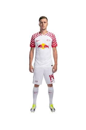 Christoph Baumgartner RB Leipzig portrait appointment season 2023 2024, men, 1 BL, RB Leipzig, portrait, introduction, presentation, press appointment, soccer, GER, RedBull, Red Bull, RBL shooting, studio, studio shooting, freisteller, xptt