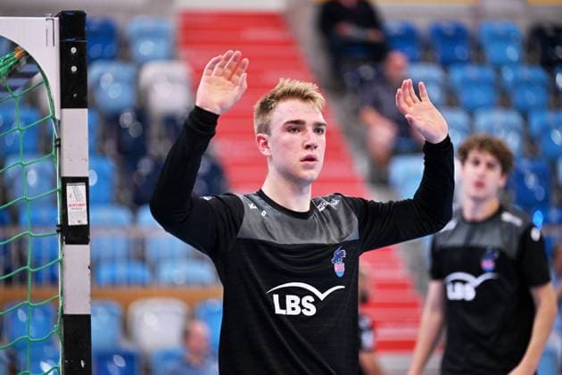Lasse Ludwig 1 VFL Potsdam 01 GER, 1 VFL Potsdam vs TuSEM Essen, handball, 2 Bundesliga men, 3 match day, season 2023 24, 15 09 2023 GER, 1 VFL Potsdam vs TuSEM Essen, handball, 2 Bundesliga men, 3 match day, season 2023 24, 15 09 2023 Potsdam Copyright: xEibner-Pressefotox xClaudiusxRaux EP_CRH