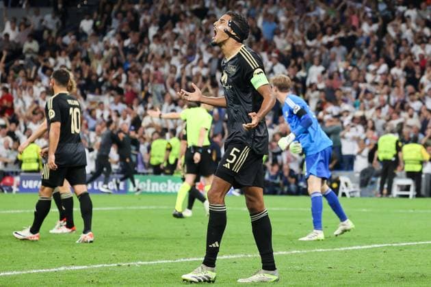 Goal for Madrid to 1 0, Danilo Doekhi Berlin 5 can not believe it, Real Madrid vs Union Berlin, football, Champions League, group stage, 1 round, 20 09 2923, Real Madrid vs Union Berlin, football, Champions League, group stage, 1 round, 20 09 2923, Madrid Copyright: xEibner-Pressefoto JoergxNiebergax EP_JNL