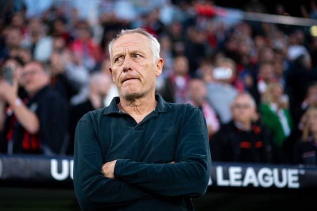 Christian Streich SC Freiburg, Coach , GER, SC Freiburg SCF vs West Ham United WHU , Football UEFA Europa League, Group A, Matchday 2, Season 2023 2024, 05 10 2023 GER, SC Freiburg SCF vs West Ham United WHU , Football UEFA Europa League, Group A, Matchday 2, Season 2023 2024, 05 10 2023 Freiburg Copyright: xEibner-Pressefoto Memmlerx EP_MMR