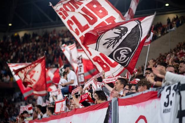 Fans Ultras of SCF in the fan block, GER, SC Freiburg SCF vs West Ham United WHU , Football UEFA Europa League, Group A, Matchday 2, Season 2023 2024, 05 10 2023 GER, SC Freiburg SCF vs West Ham United WHU , Football UEFA Europa League, Group A, Matchday 2, Season 2023 2024, 05 10 2023 Freiburg Copyright: xEibner-Pressefoto Memmlerx EP_MMR