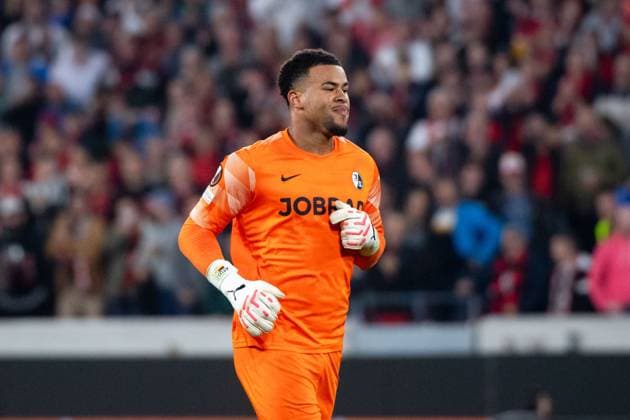 Noah Atubolu SC Freiburg, 01 , GER, SC Freiburg SCF vs West Ham United WHU , Football UEFA Europa League, Group A, Matchday 2, Season 2023 2024, 05 10 2023 GER, SC Freiburg SCF vs West Ham United WHU , Football UEFA Europa League, Group A, Matchday 2, Season 2023 2024, 05 10 2023 Freiburg Copyright: xEibner-Pressefoto Memmlerx EP_MMR
