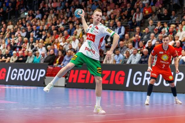 Florian Kranzmann GWD Minden, 05 at the seven-meter 7-meter throw GER, TuS N Luebbecke vs GWD Minden, Handball, 2 Bundesliga, 8 Spieltag, Spielzeit 2023 2024, 21 10 2023 GER, TuS N Luebbecke vs GWD Minden, Handball, 2 Bundesliga, 8 Spieltag, Spielzeit 2023 2024, 21 10 2023 Luebbecke Copyright: xEibner-Pressefotox xJanxStrohdiekx EP_JSK