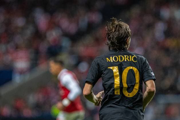 Uefa Champions League, Braga SC vs Real Madrid, round 3 of 6 Braga, Portugal, October, 24th, 2023,Uefa Champions League, Braga SC vs Real Madrid, round 3 of 6 at the Estadio Municipal de Braga, Luka Modric playing for Real Madrid, photography by @guelbergoes Braga Portugal