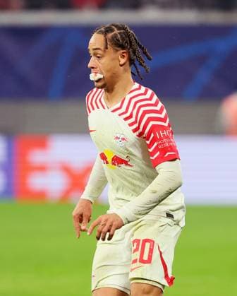 RB Leipzig Red Star Belgrade Champions League Leipzig, 25 10 2023, Red Bull Arena, Football , UEFA Champions League, Group G , Matchday 3, RB Leipzig vs Red Star Belgrade , Pictured Xavi Simons 20, RB Leipzig , Photo intended for editorial use only , UEFA regulations prohibit any use of photographs as image sequences and or quasi video ,