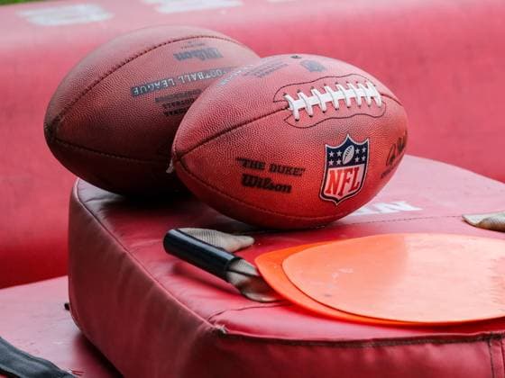 Football with NFL Logo, GER, Miami Dolphins, Training, National Football League, Week 9, Frankfurt am Main, 01,11,2023, GER, Miami Dolphins, Training, National Football League, Week 9, Frankfurt am Main, 02,11,2023, Frankfurt Copyright: xEibner-Pressefoto FlorianxWieganx EP_FWD