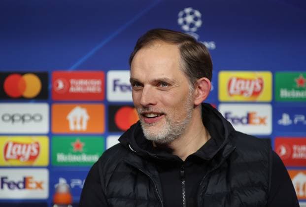 Munich, Germany 08 November 2023 Football, Men, Champions League, Matchday 4, Season 2023 2024, FC Bayern Munich Galatasaray Istanbul, Allianz Arena Thomas Tuchel, Coach FC Bayern Munich head, Portrait at the press conference, smile