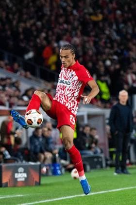 Kiliann Sildillia SC Freiburg, 25 on the ball, GER, SC Freiburg vs FK TSC Backa Topola, Football UEFA Europa League, Group A, Matchday 4, Season 2023 2024, 09 11 2023 GER, SC Freiburg vs FK TSC Backa Topola, Football UEFA Europa League, Group A, Matchday 4, Season 2023 2024, 09 11 2023 Freiburg Copyright: xEibner-Pressefoto Memmlerx EP_MMR