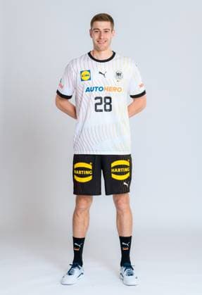 Munich, Germany October 29, 2023 Handball DHB Maenner photoshoot Tim Nothdurft Germany portrait, full body, picture, single, single shot, picture, single, solo, alone, Munich Bavaria Germany
