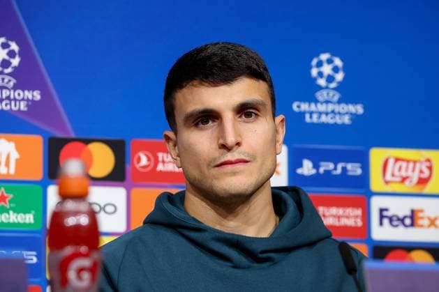 Mohamed Elyounoussi FC Copenhagen, 10 , International Press Conference FC Copenhagen, Football, UEFA Champions League, Preliminary Round, Matchday 5, Season 23 24, 28 11 2023, FC Kobenhavn International Press Conference FC Copenhagen, Football, UEFA Champions League, Preliminary Round, Matchday 5, Season 23 24, 28 11 2023 Muenchen Copyright: xEibner-Pressefoto JennixMaulx EP_JML