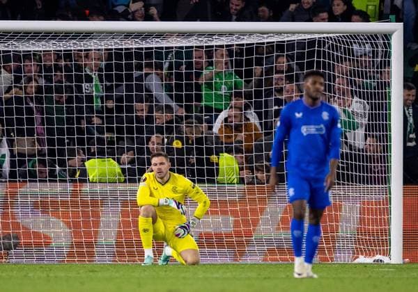 Rangers Goalkeeper Jack Butland looks dejected after Ayoze Perez of Real Betis scores during the Europa League Group C match at the Estadio Benito Villamarin, Seville. Real Betis v Rangers, UEFA Europa League, Group C, Football, Benito VillamaroÆ?Ã?Ân Stadium, Seville, Spain - 14 Dec 2023 EDITORIAL USE ONLY No use with unauthorised audio, video, data, fixture lists, club league logos or live services. Online in-match use limited to 120 images, no video emulation. No use in betting, games or single club league player publications. Copyright: xKirkxO Rourke RangersxFC Shutterstockx 14257803cs