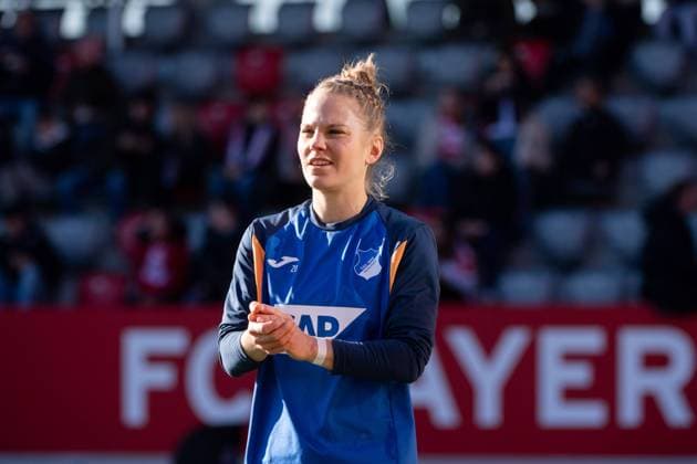 Leonie Maier TSG Hoffenheim, 20 , GER, FC Bayern Muenchen vs TSG 1899 Hoffenheim, Football Google Pixel Frauen Bundesliga, 11 Spieltag, Saison 2023 2024, 27 01 2024 DFB regulations prohibit any use of photographs as image sequences and or quasi video GER, FC Bayern Muenchen vs TSG 1899 Hoffenheim, Football Google Pixel Frauen Bundesliga, 11 Spieltag, Saison 2023 2024, 27 01 2024 Muenchen Copyright: xEibner-Pressefoto Memmlerx EP_MMR