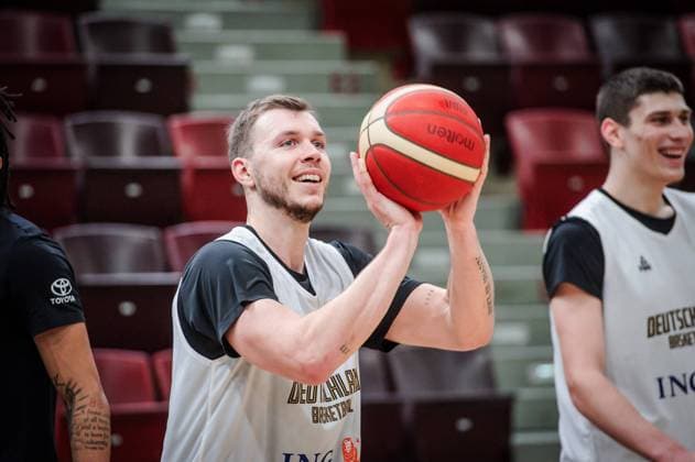 Jan Niklas Wimberg Germany, 12 Media Training DBB Men, Sport, Basketball, DBB, German Basketball Federation, Basketball National Team, Germany, Preparation for national match, Qualification for EuroBasket 2025, 20 02 2024, Ludwigsburg MHPArena , DEU Media Training DBB Men, 20 02 2024, Ludwigsburg MHPArena , DEU Ludwigsburg Copyright: xSandyxDinkelackerx EP_SDR