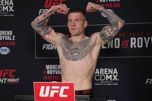 February 23, 2024, Mexico City, Ciudad de Mexico, Mexico: February 23, 2024, Mexico City, Mexico: Chris Duncan of Scotland poses on the scale during the UFC Fight Night official weigh-in at the Presidente Intercontinental Hotel. on February 23, 2024, Mexico City, Mexico. Mexico City Mexico - ZUMAe321 20240223_zsa_e321_037 Copyright: xLuisxMarin xEyepixxGroupx