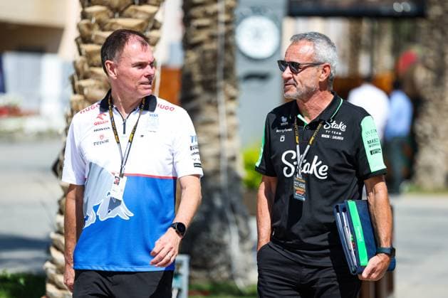PEREZ Sergio (mex), Red Bull Racing RB20, ZEHNDER Beat, Team Manager of Stake F1 Team Kick Sauber, portrait during the Formula 1 Gulf Air Bahrain Grand Prix 2024, 1st round of the 2024 FIA Formula One World Championship, WM, Weltmeisterschaft from February 29 to March 2, 2024 on the Bahrain International Circuit, in Sakhir, Bahrain - F1 - BAHRAIN GRAND PRIX 2024 DPPI Panoramic 240229_R01BAHRAIN_FG_29959