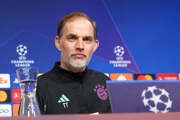 Thomas Tuchel FC Bayern Muenchen, Head coach at the press conference, International press conference FC Bayern Muenchen, Football, UEFA Champions League, Round of 16 second leg, Season 23 24, 04 03 2024 , International press conference FC Bayern Muenchen, Football, UEFA Champions League, Round of 16 second leg, Season 23 24, 04 03 2024 Muenchen Copyright: xEibner-Pressefoto JennixMaulx EP_JML