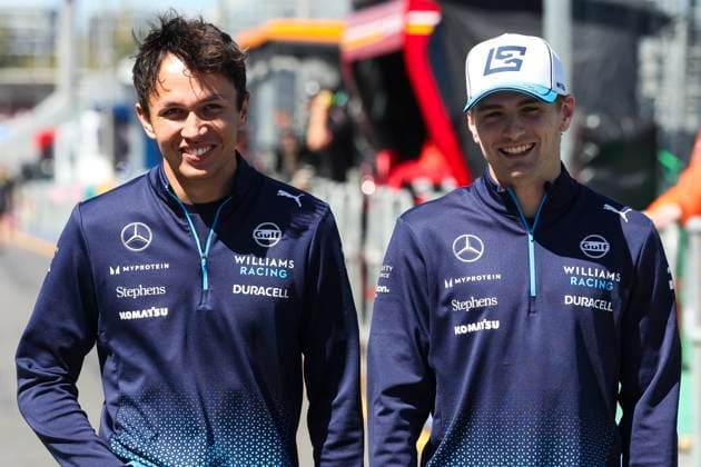 ALBON Alexander (tha), Williams Racing FW46, SARGEANT Logan (usa), Williams Racing FW46, portrait during the Formula 1 Rolex Australian Grand Prix 2024, 3rd round of the 2024 Formula One World Championship, WM, Weltmeisterschaft from March 22 to 24, 2024 on the Albert Park Circuit, in Melbourne, Australia - F1 - AUSTRALIAN GRAND PRIX 2024 DPPI Panoramic 240321_R03_AUSTRALIA_FG_17468