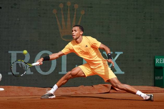 Felix Auger-Aliassime (Canada) TENNIS : Monaco Rolex Master 1000 - 1er tour - Monaco - 08 04 2024 NorbertScanella Panoramic