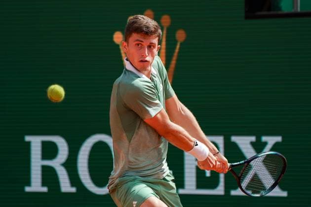 Luca Nardi (Italie) TENNIS : Monaco Rolex Master 1000 - 1er tour - Monaco - 08 04 2024 NorbertScanella Panoramic