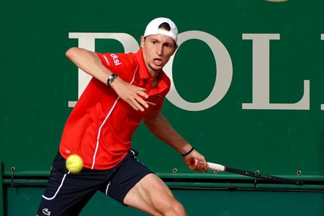 Ugo Humbert (France) TENNIS : Monaco Rolex Master 1000 - 1er tour - Monaco - 08 04 2024 NorbertScanella Panoramic