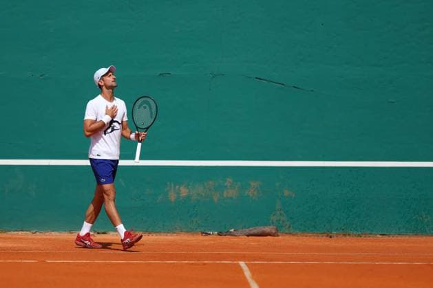 Novak Djokovic (Ser) TENNIS : Rolex Monte Carlo Masters - 08 04 2024 AntoineCouvercelle Panoramic