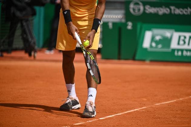 Rolex Monte Carlo Masters Day Three MONTE CARLO, MONACO APRIL 8 Felix Auger Aliassime of Canada in action against Luca Nardi of Italy during day three of the Rolex Monte Carlo Masters at Monte Carlo Country Club on April 8, 2024 in Monte Carlo, Monaco Photo by Andy Astfalck Copyright: xBEAUTIFULxSPORTS Astfalckx