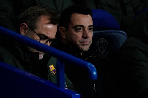 Barcelona coach Xavi Hernandez Paris Saint-Germain v Barcelona, UEFA Champions League, Quarter Final, First Leg, Football, Parc des Princes, Paris, France - 10 Apr 2024 EDITORIAL USE ONLY No use with unauthorised audio, video, data, fixture lists, club league logos or live services. Online in-match use limited to 120 images, no video emulation. No use in betting, games or single club league player publications. Copyright: xDavexWinter Shutterstockx 14424874p