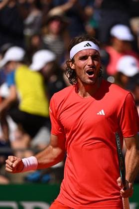 Monaco Rolex Masters Stefanos Tsitsipas (GRE) during his second round match at the Monaco Rolex Masters in Monte Carlo, on April, 11, 2024. Photo by Corinne Dubreuil ABACAPRESS.COM Monaco Monaco Copyright: xDubreuilxCorinne ABACAx