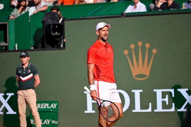 Monaco Rolex Masters Novak Djokovic during the Rolex Monte-Carlo ATP, Tennis Herren Masters 1000 tennis on April 13, 2024 at Monte Carlo Country Club in Roquebrune Cap Martin, France near Monaco. Photo by Victor Joly ABACAPRESS.COM Monaco Monaco Copyright: xJolyxVictor ABACAx