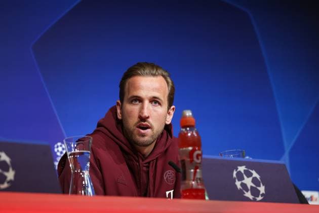 Harry Kane FC Bayern Muenchen, 09 at the press conference, International Press Conference, FC Bayern Muenchen, Football, UEFA Champions League, Quarter-final second leg, Season 23 24, 16 04 2024, International Press Conference, FC Bayern Muenchen, Football, UEFA Champions League, Quarter-final second leg, Season 23 24, 16 04 2024 Muenchen Copyright: xEibner-Pressefoto JennixMaulx EP_JML