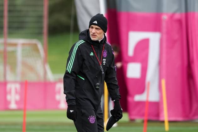 Thomas Tuchel FC Bayern Muenchen, head coach, final training, FC Bayern Muenchen, football, UEFA Champions League, quarter-final second leg, season 23 24, 16 04 2024, final training, FC Bayern Muenchen, football, UEFA Champions League, quarter-final second leg, season 23 24, 16 04 2024 Muenchen Copyright: xEibner-Pressefoto JennixMaulx EP_JML