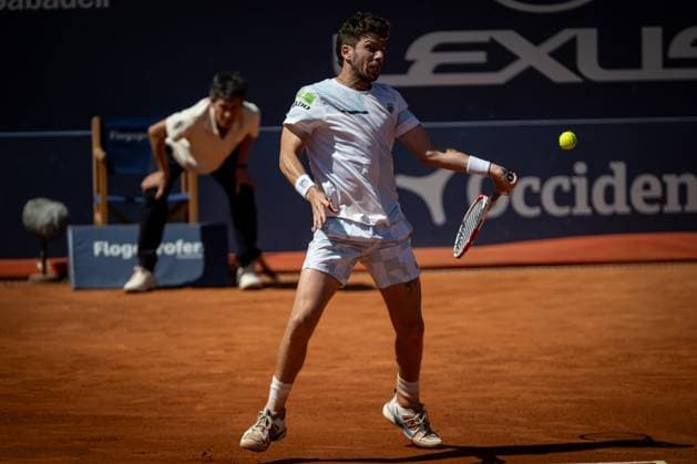 Cameron Norrie UK during a quarterfinal ATP 500 Barcelona Open Banc Sabadell 2024 match at Real Club de Tenis de Barcelona, in Barcelona, Spain on April 19, 2024 Photo by Felipe Mondino Copyright: x@FELIPExMONDINOx