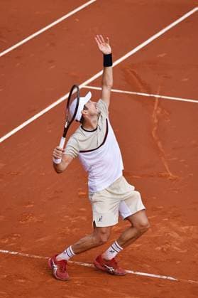 Dusan Lajovic (SRB), APRIL20, 2024 - Tennis : Dusan Lajovic during singles Semi final match against Stefanos Tsistipas on the Barcelona Open Banc Sabadell tennis tournament at the Real Club de Tenis de Barcelona in Barcelona, Spain. Noxthirdxpartyxsales (250780317)