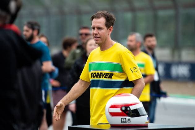 Sebastian Vettel Germany, racing driver at the Forever Senna memorial run for Ayrton Senna Brazil, who died in an accident in 1994 , ITA, Formula 1 World Championship, Grand Prix Emilia Romagna Imola, Autodromo Enzo e Dino Ferrari, Media Day, 16 05 2024 ITA, Formula 1 World Championship, Grand Prix Emilia Romagna Imola, Autodromo Enzo e Dino Ferrari, Media Day, 16 05 2024 Imola Copyright: xEibner-Pressefoto Memmlerx EP_MMR