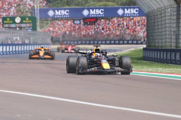 1 Max Verstappen Oracle Red Bull Racing, 01 , 4 Lando Norris McLaren Formula 1 Team, 04 , Race, ITA, Formula 1 World Championship, Grand Prix Emilia Romagna Imola, Autodromo Enzo e Dino Ferrari, Media Day, 19 05 2024 ITA, Formula 1 World Championship, Grand Prix Emilia Romagna Imola, Autodromo Enzo e Dino Ferrari, Media Day, 19 05 2024 Imola Copyright: xEibner-Pressefoto AnnikaxGrafx EP_AGF