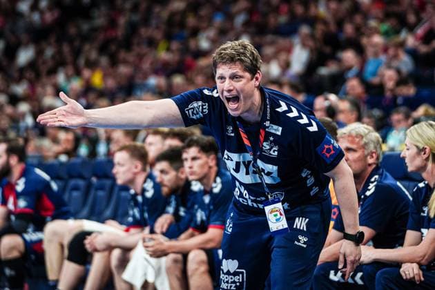 Nicolej Krickau SG Flensburg Handewitt, Coach GER, SG Flensburg Handewitt vs Fuechse Berlin, Handball, EHF European League, Final, Season 2023 2024, 26 05 2024 GER, SG Flensburg Handewitt vs Fuechse Berlin, Handball, EHF European League, Final, Season 2023 2024, 26 05 2024 Hamburg Copyright: xEibnerxPressefoto MarcelxvonxFehrnx EP_MFN