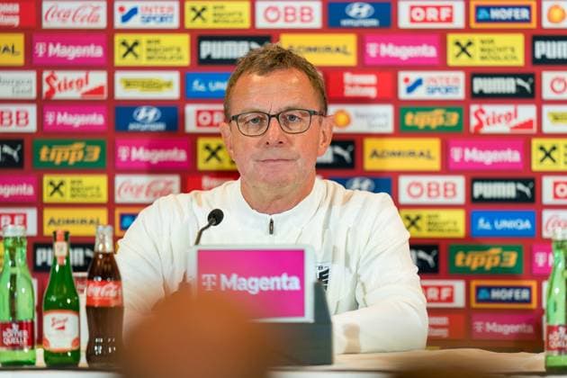 SOCCER - AUT vs SRB, test match VIENNA,AUSTRIA,03.JUN.24 - SOCCER - OEFB International Friendly, Länderspiel, Nationalmannschaft match, Austria vs Serbia, preview, press conference, PK, Pressekonferenz Team AUT. Image shows head coach Ralf Rangnick (AUT). GEPAxpictures xJohannesxFriedl