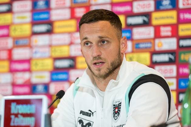 SOCCER - AUT vs SRB, test match VIENNA,AUSTRIA,03.JUN.24 - SOCCER - OEFB International Friendly, Länderspiel, Nationalmannschaft match, Austria vs Serbia, preview, press conference, PK, Pressekonferenz Team AUT. Image shows Marko Arnautovic (AUT). GEPAxpictures xJohannesxFriedl