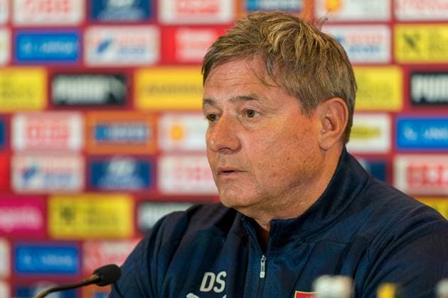 SOCCER - AUT vs SRB, test match VIENNA,AUSTRIA,03.JUN.24 - SOCCER - OEFB International Friendly, Länderspiel, Nationalmannschaft match, Austria vs Serbia, preview, press conference, PK, Pressekonferenz Team SRB. Image shows head coach Dragan Stojkovic (SRB). GEPAxpictures xJohannesxFriedl